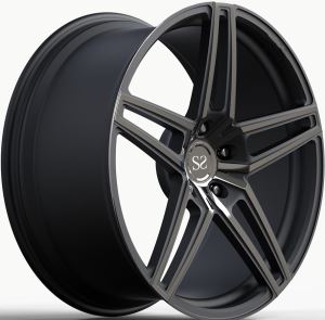 광택 블랙 밀링 윈도우 단조 휠 림