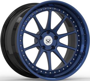 블루 센터 3피스 단조 휠