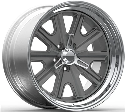 1970 Ford Torino용 17x8.0 및 17x9.0 회색 디스크 및 광택 립 3-PC 림