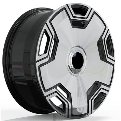 GLS 63 AMG 2024 23x10 및 23x11.5 유광 블랙(기계 가공된 페이스 포함) 1피스 단조 휠